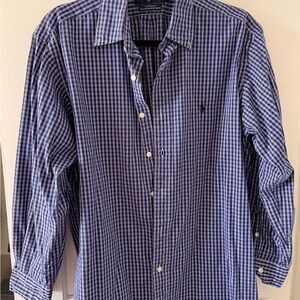 Ralph Lauren Navy Checkered Men's Shirt